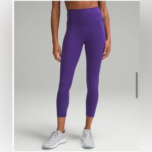 Purple Lululemon Wunder Train Leggings